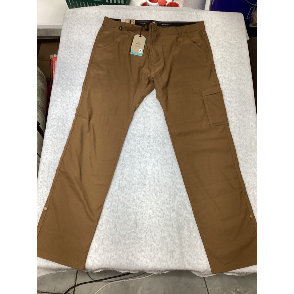 Prana Mens Stretch Zion Slim Pant II Sepia Brown 40x34 Hiking Outdoor 1969831